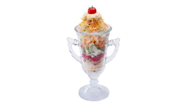 「びっくりドンキー、400gのガリバーバーグや高さ25センチの巨大グラス入りサラダ、高さ30cmの「ガリバーショコラパフェ」など/『今年もガリバー!』フェア開催」の画像