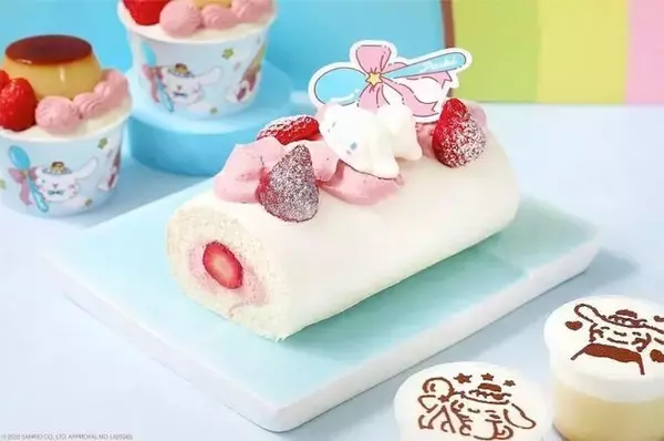 「パステル×サンリオ「シナモロール」“かわいくておいしい”初コラボ、20周年アニバーサリーケーキや「お空でふわふわプリン」発売、かわいい手提げ袋付き」の画像