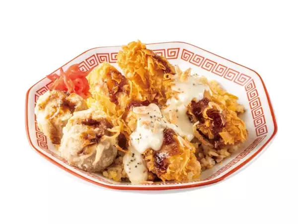 「麺が隠れて見えない…主役の「海老」が“4倍”に増量可能な期間限定メニュー　大阪王将で春限定フェア開催」の画像