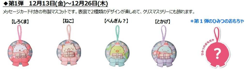ハッピーセット「すみっコぐらし」第1弾発売、おもちゃは「メッセージカード付き布製マスコット」、しろくま･ねこ･ぺんぎん?･とかげ、“ひみつのおもちゃ”も登場/マクドナルド