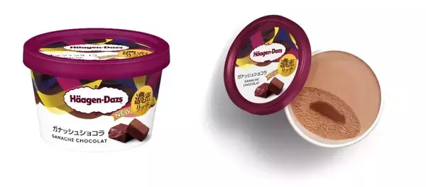「なめらかで濃密なガナッシュを層状に入れたアイス「ガナッシュショコラ」、ミニカップ定番品に仲間入り【ハーゲンダッツ】」の画像