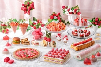 1ピース1,540円のケーキが食べ放題!あまおうナポレオンパイやいちごカヌレ･クロワッサンなど…いちごづくしのスイーツビュッフェ【ホテルニューオータニ幕張】