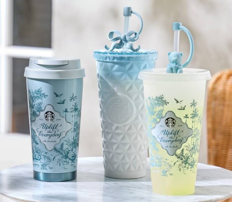 【スタバ】新作タンブラー・ボトル発売　ブルーやピンクの春色デザイン