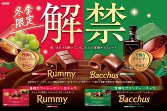 洋酒チョコ「ラミー」「バッカス」を冬季限定で発売【ロッテ】