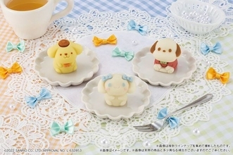 ローソン限定「食べマス サンリオキャラクターズ2022」発売、“おめかしリボン”のポムポムプリン・シナモロール・ポチャッコ和菓子/バンダイ