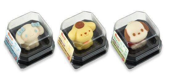 ローソン限定「食べマス サンリオキャラクターズ2022」発売、“おめかしリボン”のポムポムプリン・シナモロール・ポチャッコ和菓子/バンダイ