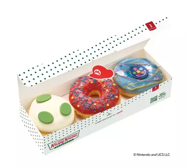 「マリオ・ヨッシー・チコをイメージしたドーナツや限定デザインのエコバッグを販売【スーパーマリオギャラクシー×クリスピー・クリーム・ドーナツ】」の画像
