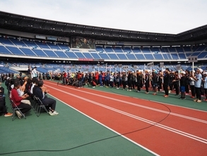 日清食品HD協賛「全国小学生陸上競技交流大会」11月開催となった今回「記録に期待」＝安藤社長