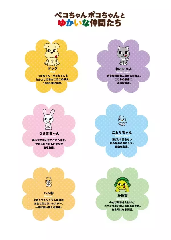 「不二家に新キャラクターが登場！　「ペコちゃんポコちゃんとゆかいな仲間たち」」の画像