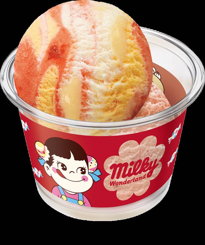 【不二家×サーティワン】75周年「ミルキー」とコラボ　ミルキー風味のアイスやコラボアイスを表現した菓子など、9月1日から