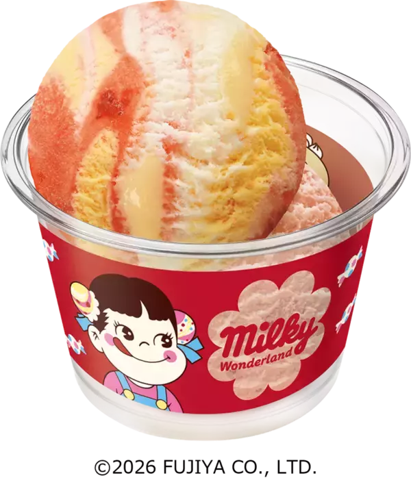 「【不二家×サーティワン】75周年「ミルキー」とコラボ　ミルキー風味のアイスやコラボアイスを表現した菓子など、9月1日から」の画像