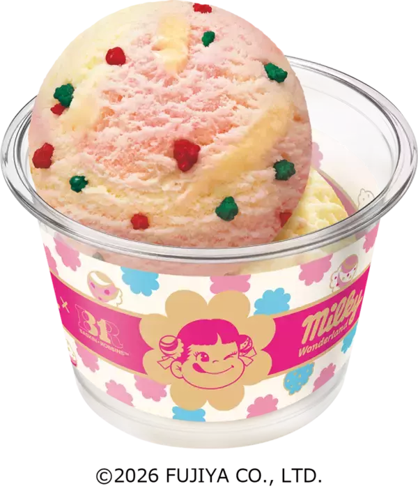 「【不二家×サーティワン】75周年「ミルキー」とコラボ　ミルキー風味のアイスやコラボアイスを表現した菓子など、9月1日から」の画像