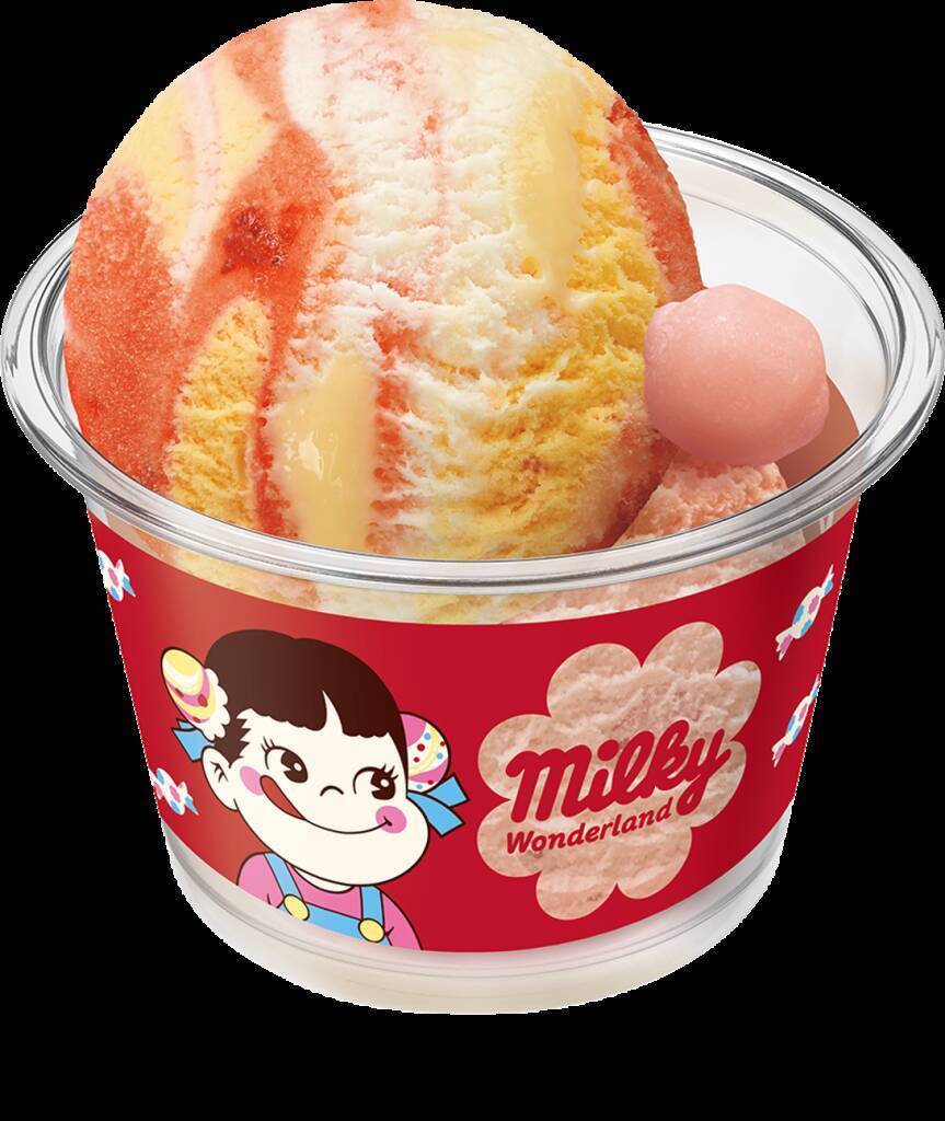 【不二家×サーティワン】75周年「ミルキー」とコラボ　ミルキー風味のアイスやコラボアイスを表現した菓子など、9月1日から