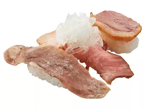 「『ずわい蟹ほぐし身包み』一貫110円、『蟹いくらの合盛り軍艦』二貫290円など/ずわい蟹がお得に食べられる「かっぱの豪華かに祭り」開催」の画像