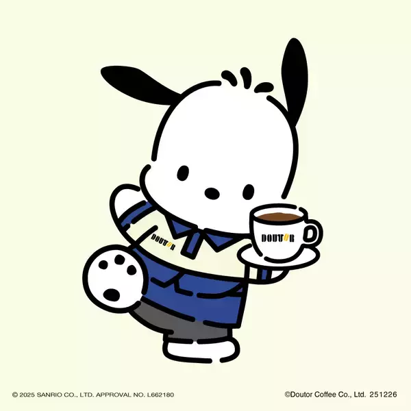 【ドトール×ポチャッコ】「福袋2026」10月24日より予約開始/オリジナルバッグ、ぬいぐるみ、チャーム、トートバッグ、巾着など