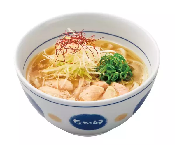 【なか卯】関西風うどんだし×鶏油×ニンニクの「たっぷり白髪ねぎ鶏塩うどん」発売