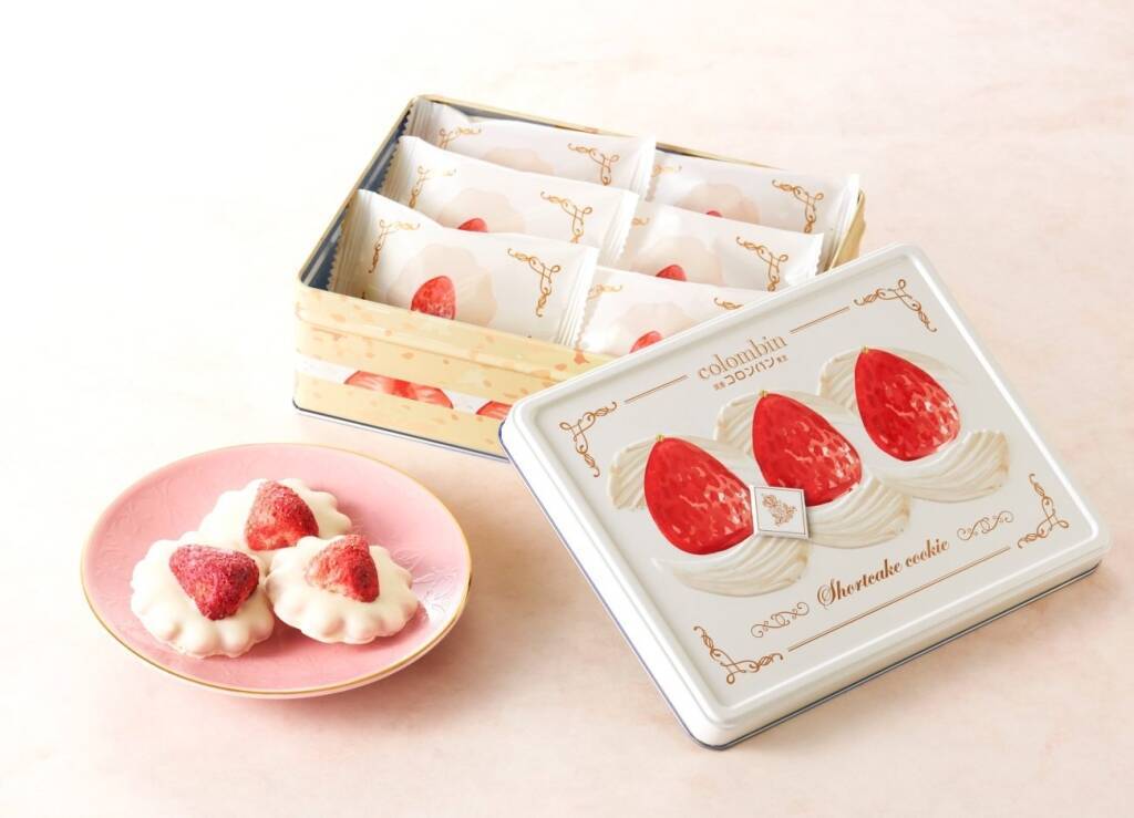 “まるでショートケーキ”なクッキー缶「ショートケーキクッキー」を期間限定で販売【コロンバン】