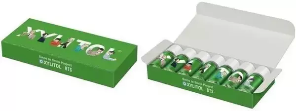 「キシリトールガム「BTSプレミアムボトル〈スマイルライムミント〉コンプリートセット」BTS JAPANオフィシャルショップ限定デザイン発売、1月7日11時から」の画像