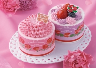 母の日限定ケーキの予約開始、華やかな花束をイメージしたプチデコレーションケーキなど【銀座コージーコーナー】