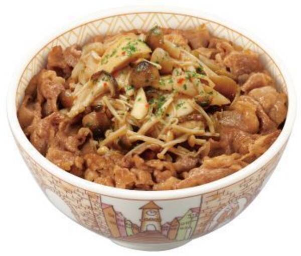 すき家にピリ辛 きのこペペロンチーノ牛丼 チーズおんたまmix も 2019年10月16日 エキサイトニュース