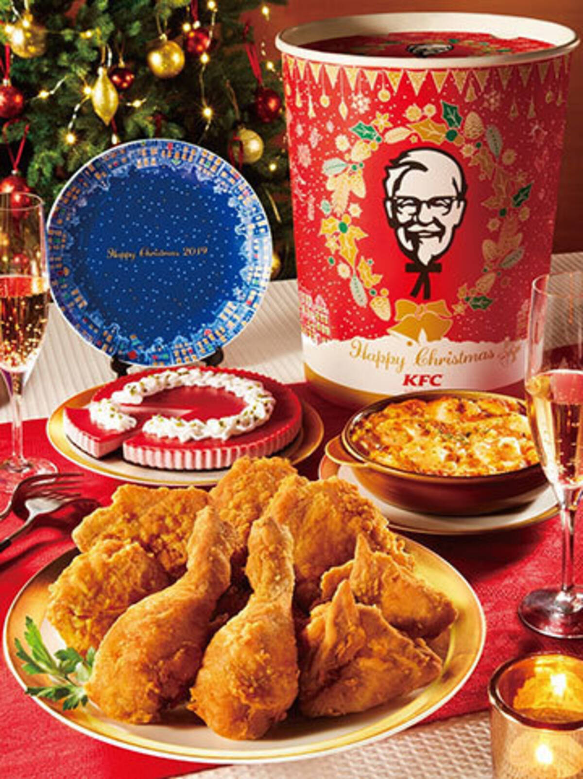 Kfcにクリスマス絵皿付き パーティバーレル Xmas早割 で値引きも 日本ケンタッキー フライド チキン 19年11月6日 エキサイトニュース
