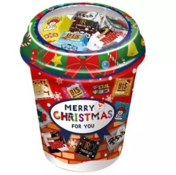 セブン-イレブン限定 チロルチョコ「クリスマスカップ」発売、冬季限定商品を含む40個入り