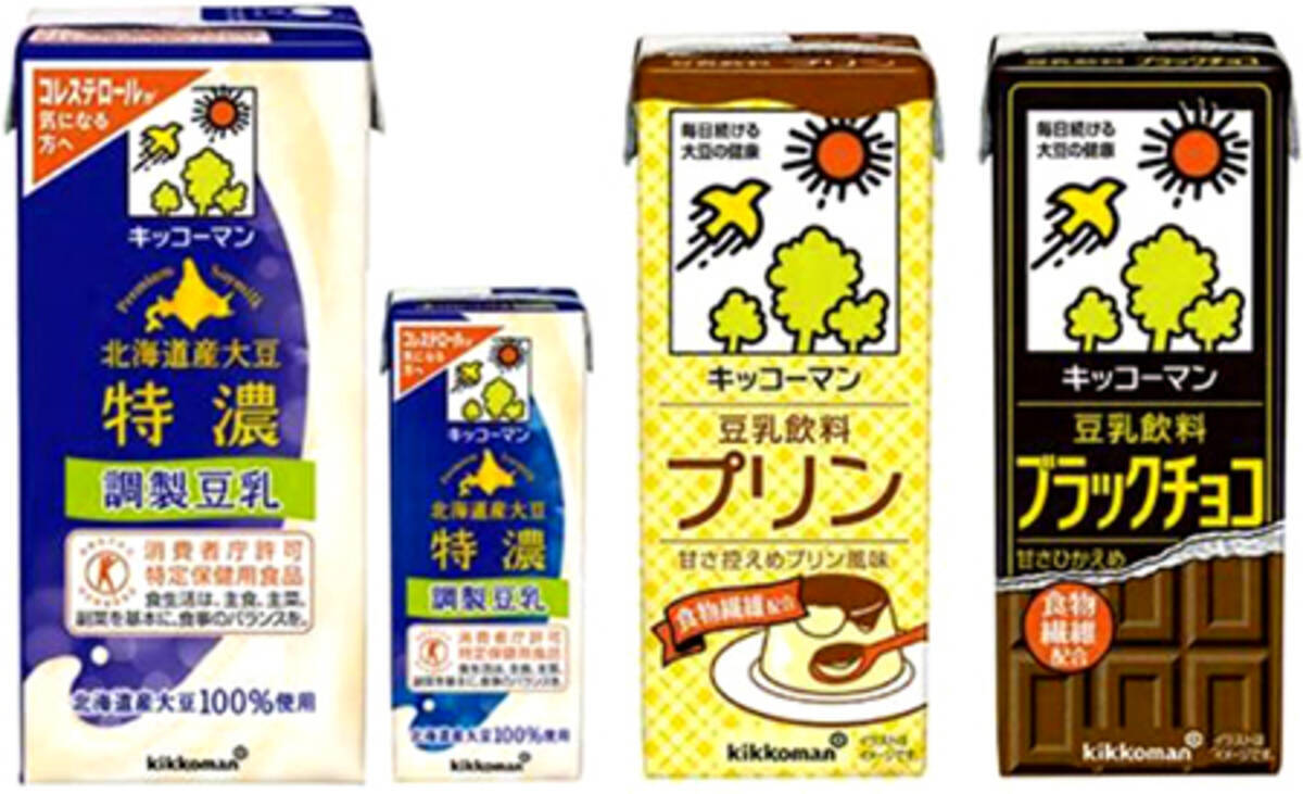 特定保健用食品の調製豆乳「北海道産大豆特濃調製豆乳」を新発売、「豆乳プリン」が楽しめる豆乳飲料「プリン」「ブラックチョコ」も/キッコーマン飲料  (2020年1月16日) - エキサイトニュース