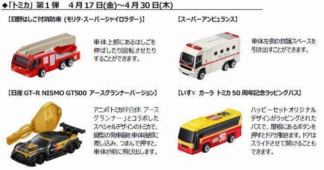 「ハッピーセット」にトミカとマイメロディ×リトルツインスターズ登場/マクドナルド