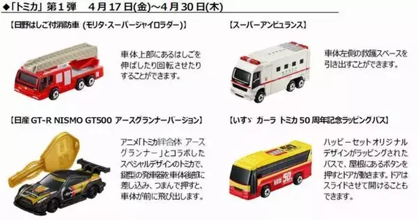 「「ハッピーセット」にトミカとマイメロディ×リトルツインスターズ登場/マクドナルド」の画像