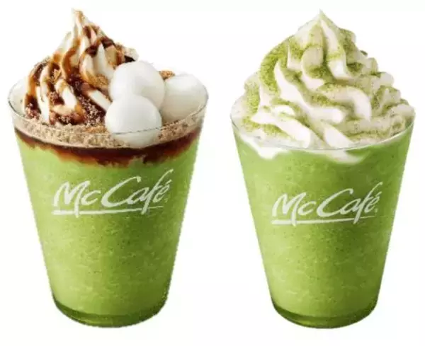 「マクドナルド「ほうじ茶白玉フラッペ 黒蜜きなこ」「抹茶白玉フラッペ 黒蜜きなこ」発売、マックカフェの“和スイーツドリンク”」の画像