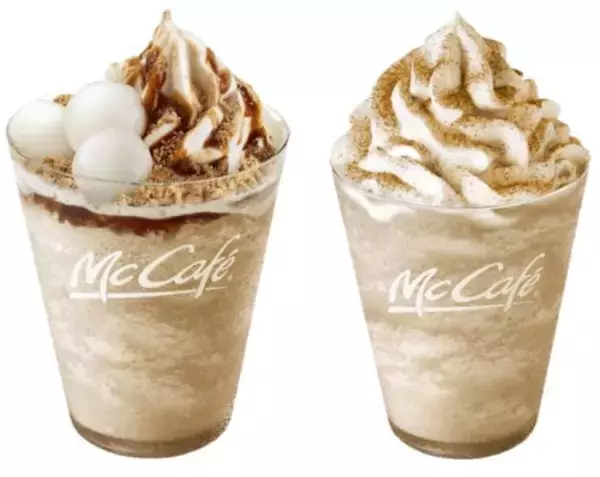 マクドナルド「ほうじ茶白玉フラッペ 黒蜜きなこ」「抹茶白玉フラッペ 黒蜜きなこ」発売、マックカフェの“和スイーツドリンク”
