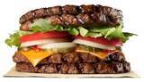 「バーガーキング“バンズなし”「エクストリーム超ワンパウンドビーフバーガー」発売、総重量499gの4枚ビーフパティで具材をサンド」の画像1