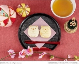 イオン限定「食べマス すみっコぐらし」発売、しろくま・ねこの和菓子、いちご味とカスタード味/バンダイ
