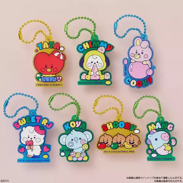 「「BT21ぷっくりラバマスグミ」発売、BTS×LINE FRIENDSコラボキャラの“BABY”デザインラバーマスコット全14種類」の画像