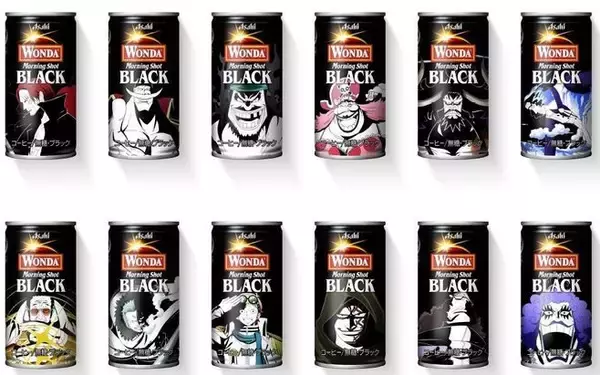 「「ワンピース」コラボ缶コーヒー「ワンダ」発売、イラスト全44種類、麦わらの一味たちのワノ国編デザインなど/アサヒ飲料」の画像