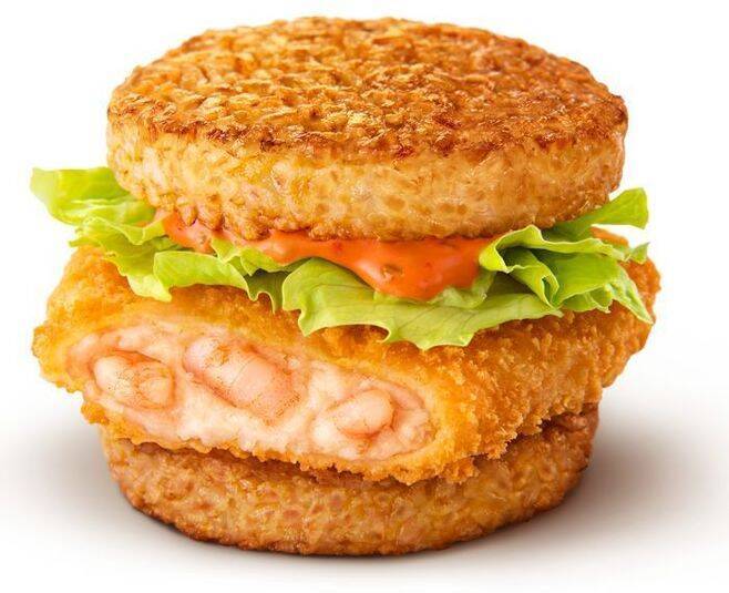 夜マック「ごはんバーガー」ごはんチキンにんにく黒胡椒・ごはん海老旨辛仕立て発売、ごはんてりやき再登場も/マクドナルド