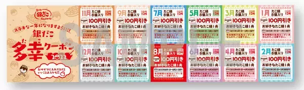 「銀だこ2022年「ぜったいお得な!!福袋」内容公開、たこ焼き引換券やクーポン券、たこめしの素などセットに、1000円・3000円・5000円の3種類」の画像