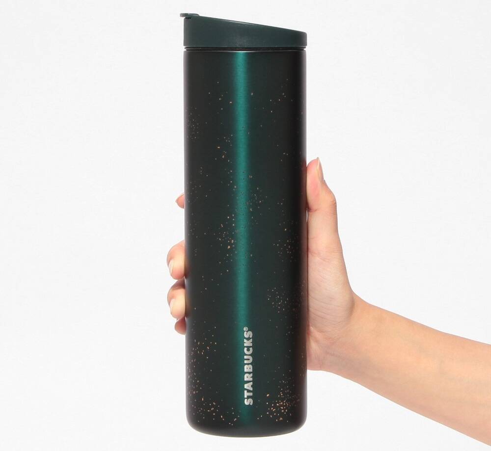 【スタバ新作グッズ】グリーン×ゴールドの上品なボトルやマグカップを発売