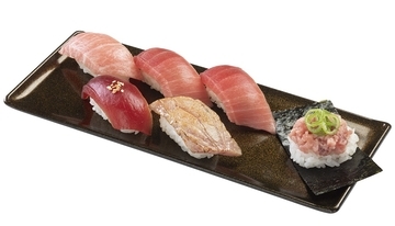 スシロー「本鮪大とろ」110円～、天然インド鮪6貫盛り・生サーモン4種盛りなど