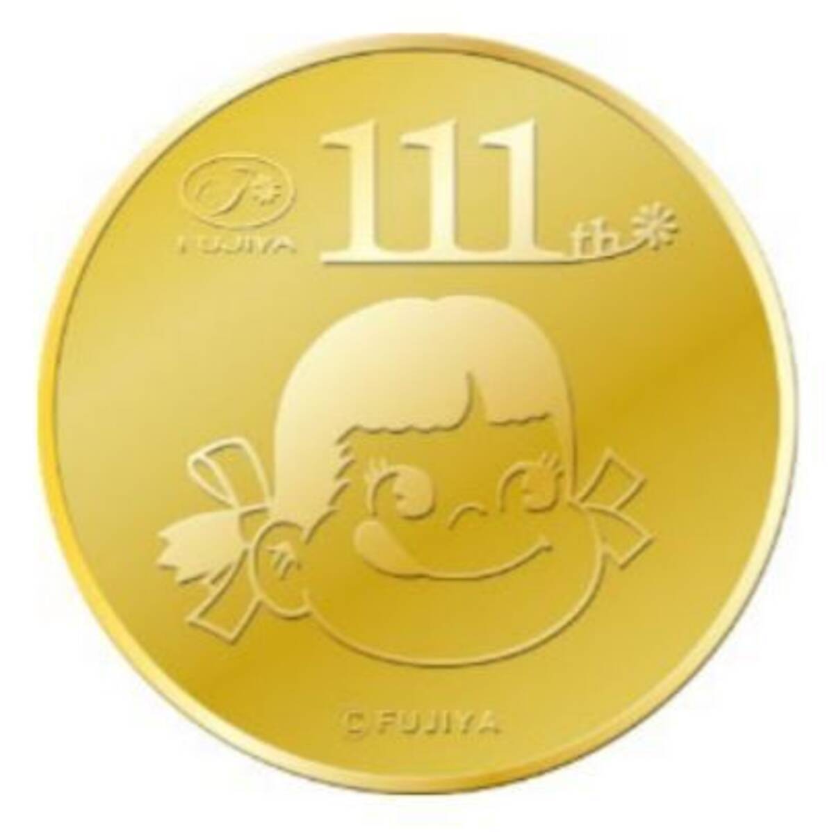 不二家「純金ペコちゃんメダル」創業111周年記念で20枚限定予約販売 