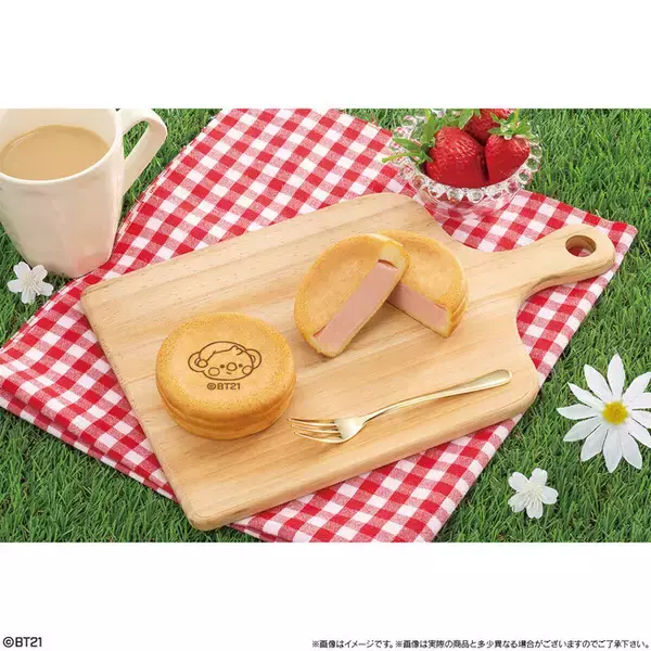 ファミマ限定「BT21まんまる焼き いちごクリーム」発売、かわいい焼き印入り＆シール付き/ファミリーマート×バンダイ