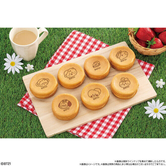 ファミマ限定「BT21まんまる焼き いちごクリーム」発売、かわいい焼き印入り＆シール付き/ファミリーマート×バンダイ
