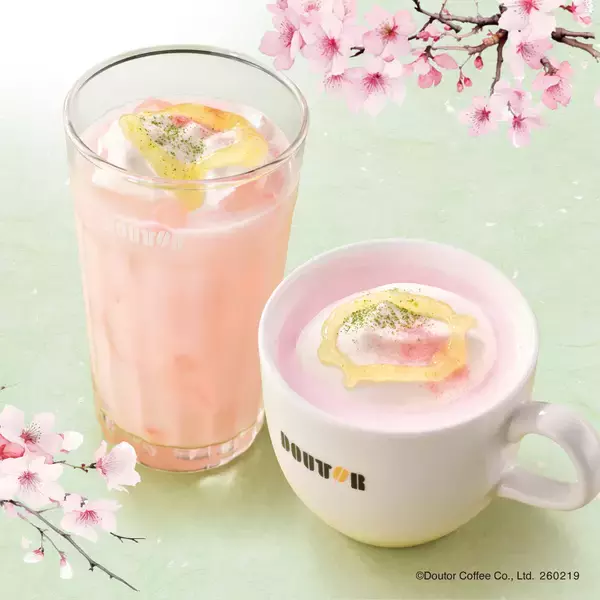 【ドトール】春限定「ふわりと香る。桜フェア」開催 / 桜×ゆずのドリンクや桜スイーツ、桜コーヒーが登場