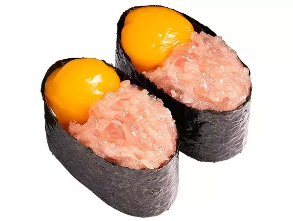 「『かっぱでお月見』シリーズに「秋の月見三昧」新登場、ねぎとろ･みなみ鮪とろぶつ･とろろの3種を卵黄で「お月見」に見立てた」の画像