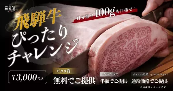 「『飛騨牛100gカット成功で無料』『希少部位入りの飛騨牛ガチャ』など…「飛騨牛焼肉 伏見屋本店」がオープン記念イベントを開催」の画像