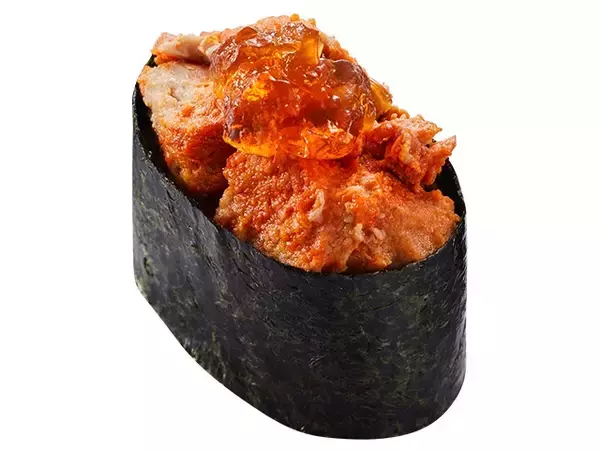 「あん肝軍艦一貫80円、寒ぶり一貫105円、数の子軍艦やローストビーフ一貫110円など、「かっぱの冬定番」メニュー販売開始」の画像