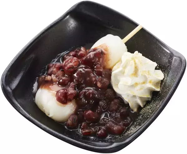 【かっぱ寿司】『北海道産あずきのふわもちぜんざい』2種販売開始/串だんごにゆであずきをかけた和スイーツ