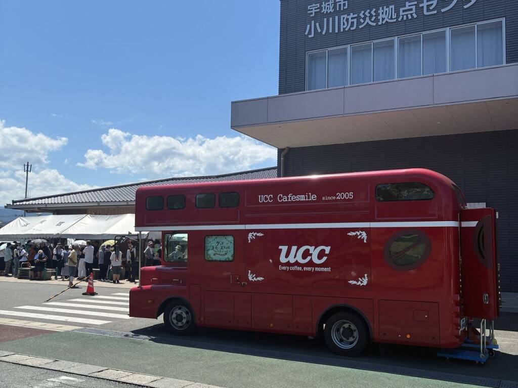 UCC、熊本地震被災地で支援活動　約2,300人にコーヒーなど提供