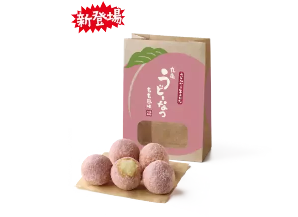 「【丸亀製麺】桃をイメージした夏限定「丸亀うどーなつ もも風味」新発売」の画像