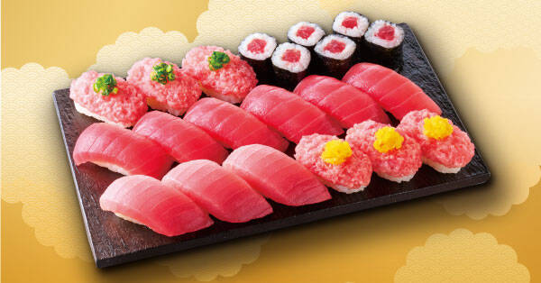 15貫+鉄火巻1本で1242円『超まぐろ寿しフェア』開催【小僧寿し】